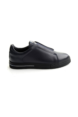 Bambi Lacivert Antik Hakiki Deri Erkek Sneaker E01610197141