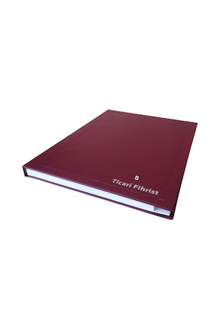 Fihrist Ticari 8'Li 16X23 Bordo Cilt Bezli 1 Adet Artlantis Ticar