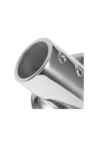 Lemestar 45 Derece Gümüş 316 Paslanmaz Çelik Yuvarlak Boru Tabanı - Deniz Tipi, Paslanmaz, Kolay Kurulum, 25mm