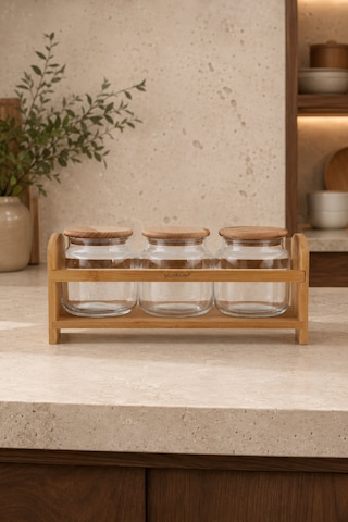 Bambum Bench Plus 4 Parça Standlı Baharat Takımı 1080 Ml Çok Renkli