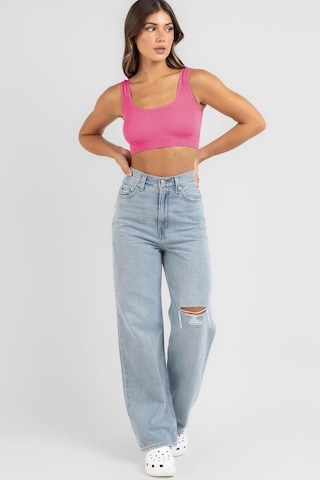 Madmext Pembe Askılı Basic Crop Top Bluz Mg1757-pembe Pembe