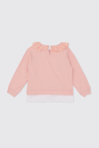 Panço Kız Çocuk Pudra Sweatshirt Pembe