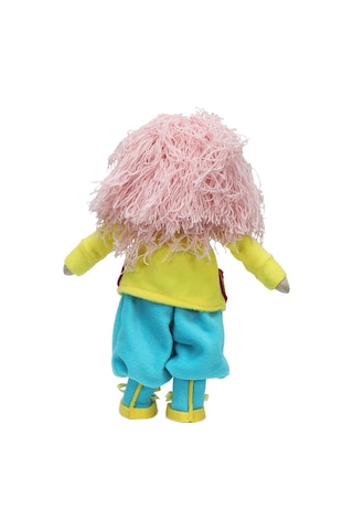 E38 El İşçiliği Pembe Saçlı Kız Dekor Bebek 32 Cm - 6235