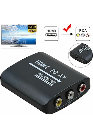 4334 Hdmi To Av Rca Tos Çevirici Dönüştürücü Adaptör