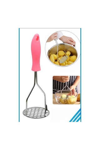Patates Ezici, Renkli Saplı Patates Ezici, Püre Yapıcı Çelik