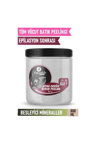 Smoothly Siyah Orkide Özlü Canlandırıcı ve Yumuşatıcı El Ayak Vücut Peeling 800 G