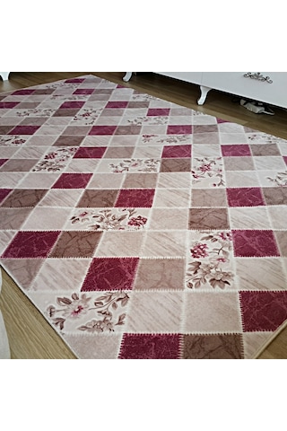 Altınsar Halı Lilyum Mürdüm Jel Taban Koridor Mutfak Kesme Yolluk