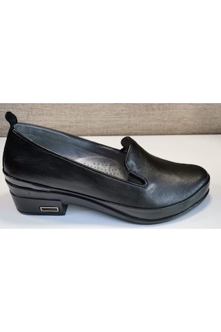 Castle Black 24553 Kadın Hakiki Deri Comfort Ayakkabı Sıyah Siyah