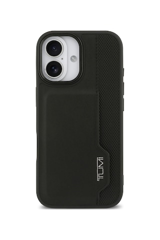 Apple Uyumlu iPhone 17 Kılıf Tumı Lisanslı Deri Dikey Kartlıklı Kapak Siyah Siyah
