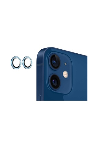 Apple Uyumlu iPhone 12 Zore Cl-06 Kamera Lens Koruyucu Siyah