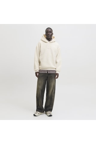 Jack & Jones Erkek Nakii Detayli Loose Fit Hoodie - Norrebro - 12293535 Çok Renkli