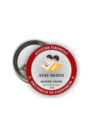 Okuyorum Ve Yazıyorum Rozeti - Okuma Bayramı Rozeti 24 Adet Renkli