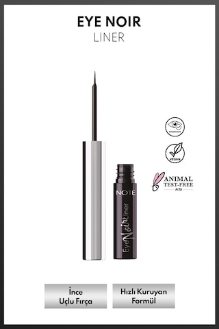 Note Eye Noir Liner Uzun Süre Kalıcı Likit Eyeliner Siyah