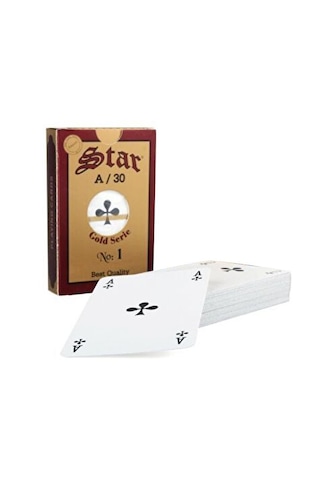 Star Gold Iskambil Briç Oyun Kağıdı 1 Deste A-K-Q-J
