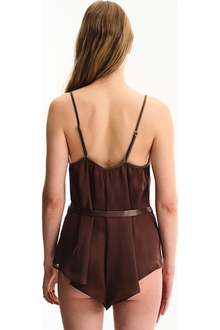 Penti Kahverengi Saten Chiffon Teddy Tulum Plu31zyj26ıy-bbw Bbw