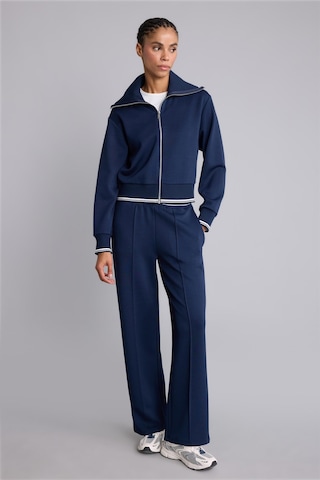 Defacto Standart Fit Fermuarlı Dik Yaka Çizgi Detaylı Modal Basic Sweatshirt Hırka H4700ax26auın187 İndigo-ın187