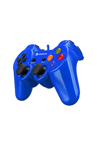 Gamebooster Gb-j101b Mavi Kablolu Titreşimli Gamepad Pc Uyumlu