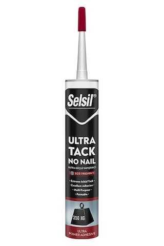 Selsil Ultra Tack Montaj Yapıştırıcı Korniş Yapıştırıcısı 290 Ml Beyaz 290 ML