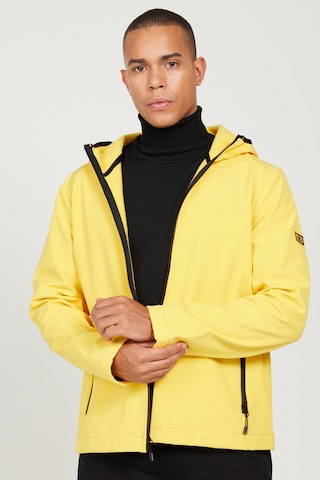 Ac&Co / Altınyıldız Classics Erkek Sarı Standart Fit Normal Kesim Dik Yaka Softshell Mont 4A0823100205Sar3Xl Sarı