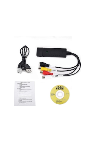 4 Kanal Usb Easycap Video Dvr Yakalama Ve Kayıt Kartı Rca / Bnc Uyumlu