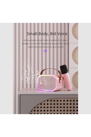 Artfulabode Bluetooth Karaoke Hoparlörü 2 Adet, Rgb Işıklı Şarkı Söyleme Makinesi Jzr-gy, Ev Partileri İçin