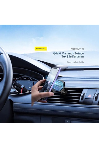 Foneng Cp102 Manyetik Araç İçi Havalandırma Telefon Tutucu -