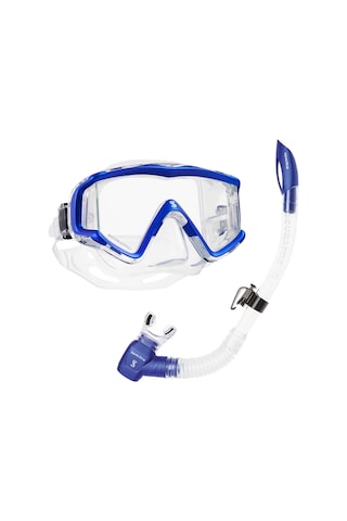 Scubapro Crystal Vu + Spectra Şnorkel Set Mavı Çok Renkli
