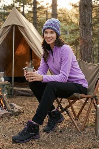Lela Slim Fit Yumuşak Dokulu Anti-Pilling Tüylenme Yapmayan Yarım Fermuarlı Bayan Polar 5907000 Lila