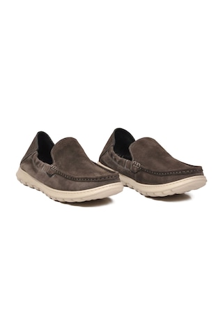 Voyager Antrasit Süet Erkek Hakiki Deri Smart Casual Loafer Ayakkabı Hafızalı Rahat Taban Sensitive M599 M
