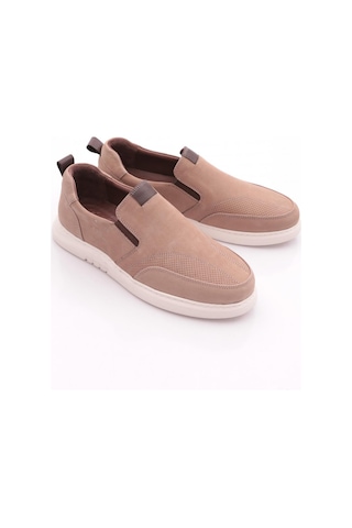 Dgn 6151 Erkek Yani Lastikli Sneaker Ayakkabi Gri Nubuk