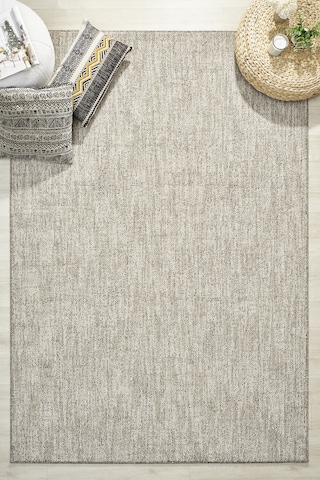 Mariesse Home Wool Serisi Bukleli Yumuşak Dokulu İskandinav Dokuma Halı 1087-gri