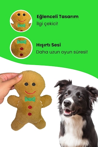 Havhav Yılbaşı Kurabiyesi Peluş Köpek Oyuncağı