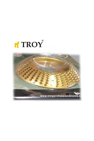 Troy 25077 Avuç Taşlama İçin Ahşap Aşındırıcı Disk, Yarı Küre, 125mm