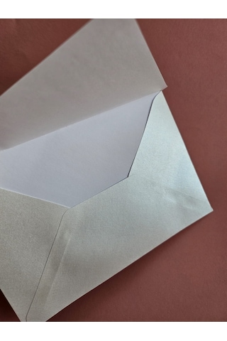 Zirve Zarf 12 X 18 Sedefli Beyaz Davetiye Zarfı 50 Adet