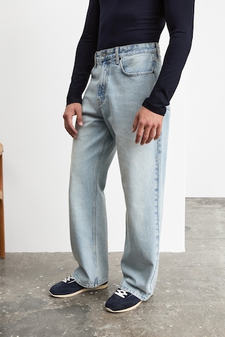 Grımelange Grimelange Ryder Erkek Loose Fit Buz Mavi Jeans
