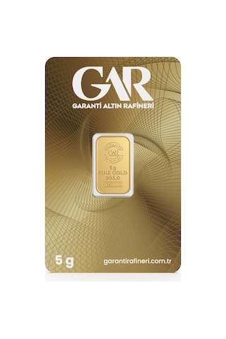 Garanti Gold 5 gr Gram Külçe Altın 24 Ayar