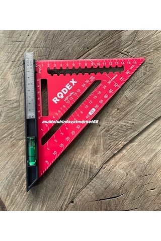 Rdx Pro Metal Açılı Üçgen Gönye Marangoz Gönyesi Taş Gönyesi Su Terazi Cetvel