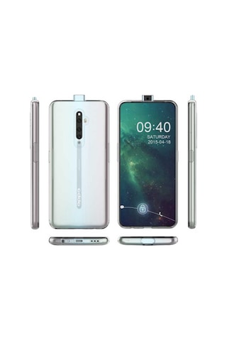 Kilifone - Oppo Reno 2z Uyumlu - Kılıf Şeffaf Soft Slim Fitt Süper Silikon Kapak - Şeffaf