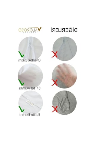 Fermuarlı Yastık Kılıfı, 50x70 Cm, 6'lı Set, Pamuklu Astar Abanoz