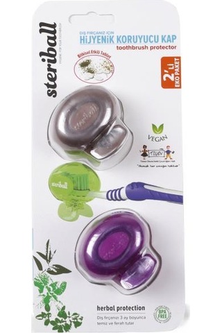 Steriball Diş Fırçası Koruma Kabı 2'li