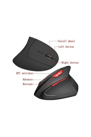 Tongxida T24 2400 Dpı 2.4g Ergonomik Mouse Siyah, Farklı Kullanım Deneyimi T-24