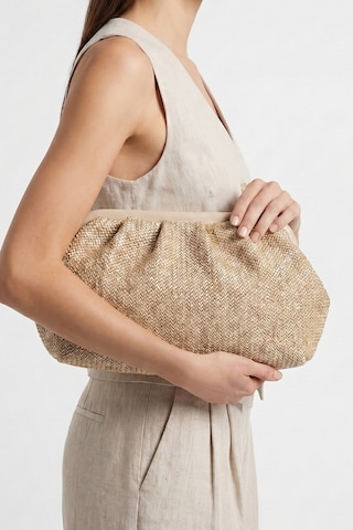 Luvishoes Vıel Vizon Hasır Dokulu Kadın Clutch Çanta