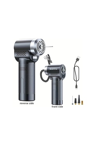 Primepickings Black Kablosuz Taşınabilir El Tipi Araç Lastik Şişirme Cihazı Bisiklet Motosiklet Elektrikli Bisiklet Ve Toplar İçin