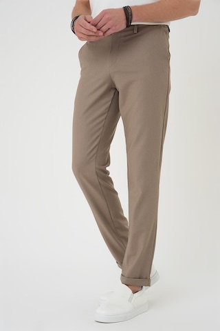 Efor Comfort Fit Beli Lastikli Dokulu Koyu Bej Jogger Pantolon P 1186 K.Bej