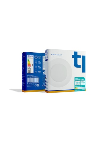 Redeem C12W Downlight, Titreşimsiz, Göz Konforu, 706 Lümen, Sıcak Beyaz, 2700 Kelvin Beyaz