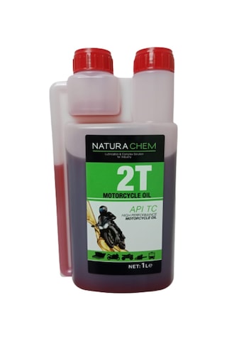 Naturechem Motorcycle Oil 2T Ölcekli Zamanli Api Tc High Performance Motor Yagi net 1 Litre 2 Adet