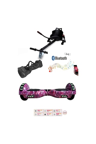 Elektrikli Kaykay Scooter Akıllı Denge Hoverboard + Hoverkart + Çanta Full Ledli Extrem Paket D13