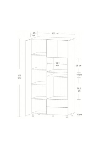 Mobilique Ankastre Fırın Ve Mikrodalga Mutfak Dolabı Mdf 600-00-104