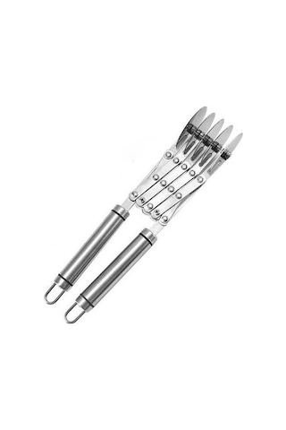 Novahub Paslanmaz Çelik Pizza Kesici 5 Tekerlekli Rulo Hamur Bölücü, Ev-mutfak Aracı Gümüş