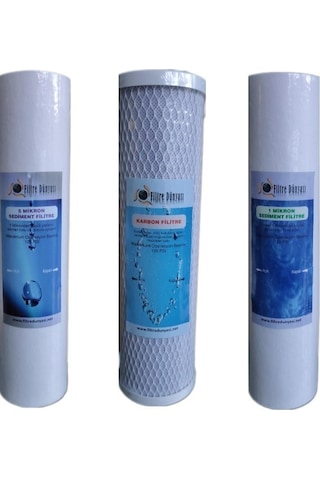 Filtre Dünyası Su Arıtma Filtresi Takım Eko 3Lü Set Arıtıcı Filtresi